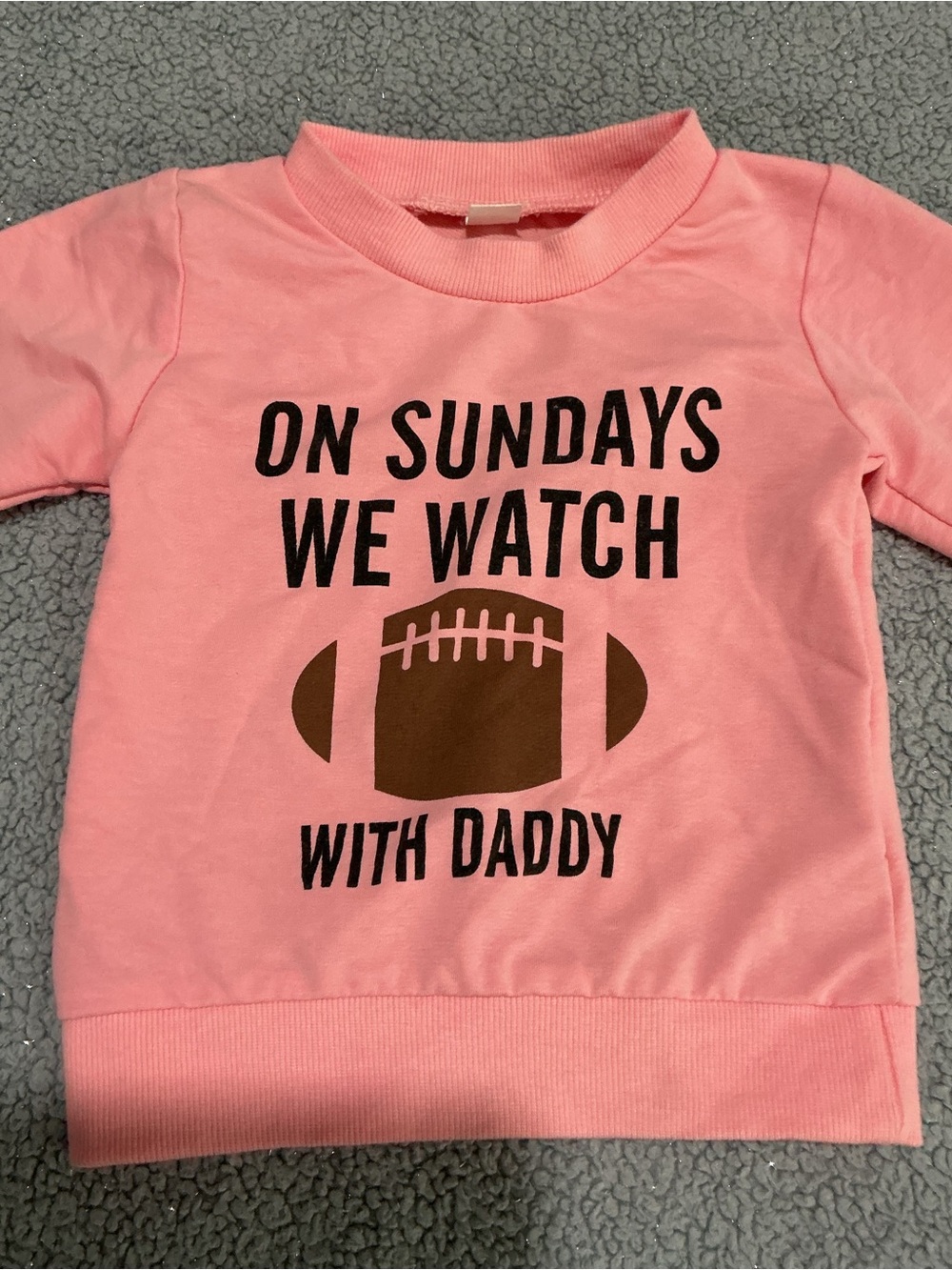 Sunday Pink Graphic Sweatshirt with Football Print